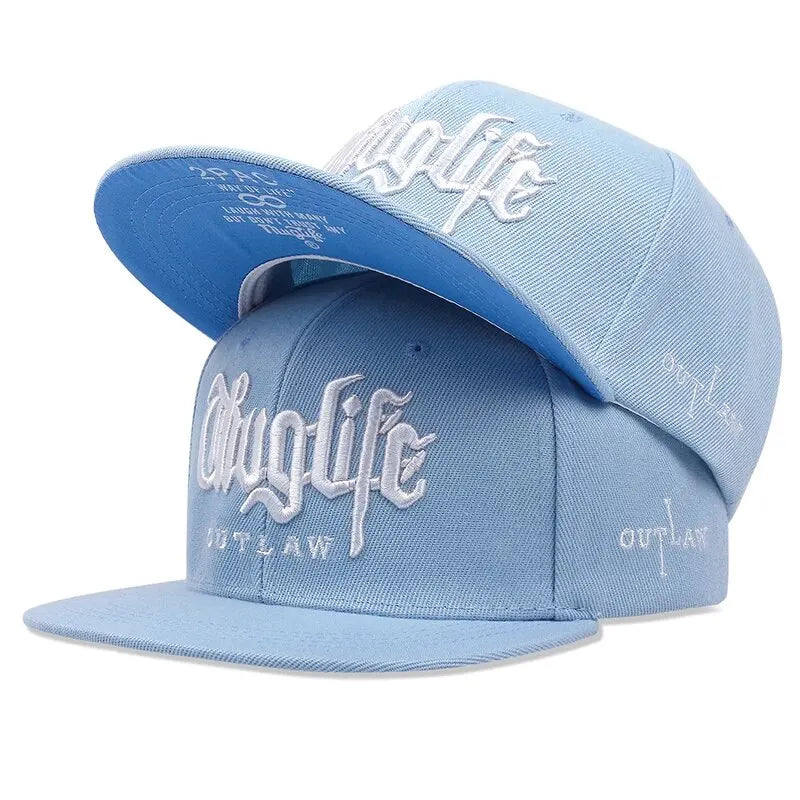Thug Life Embroidery Snapback Baseball Cap for Streetwear Style
