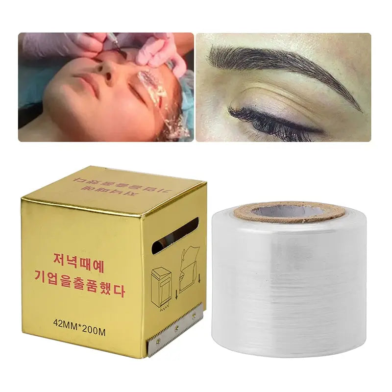Tattoo Clear Plastic Wrap Preservative Microblading Film for Permanent Makeup Eyebrow Tattoo Accessories Beauty Tool for Salon