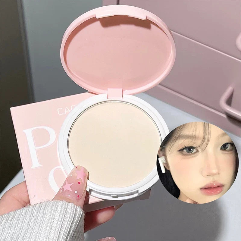 CACE Face Pressed Powder Soft Mist Setting Powder Three-color Pseudo-free Makeup Long Lasting Oil Control Waterproof Foundation