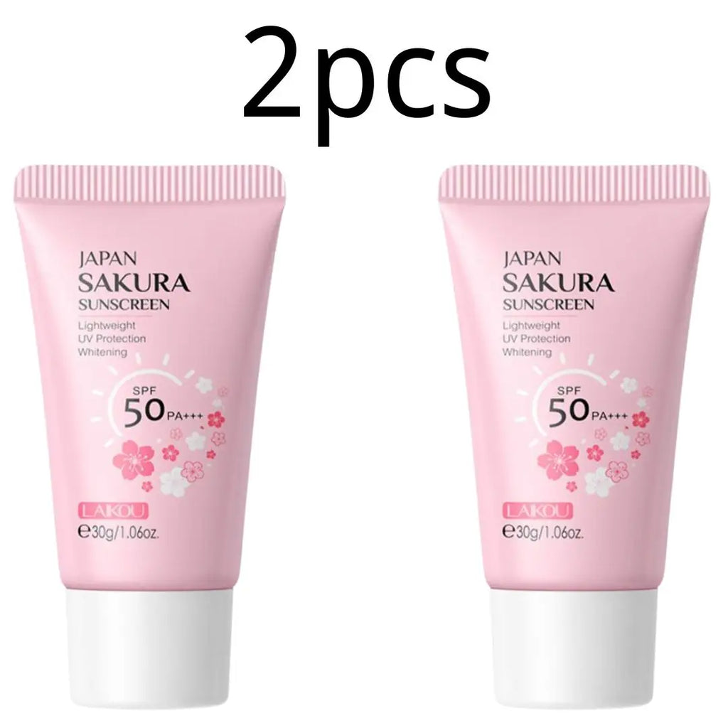 Sakura Sunscreen Cream SPF50 Moisturizing UV Protect Face Body Sunscreen Isolation Lotion Oil Control Reduce Melanin Skin Care