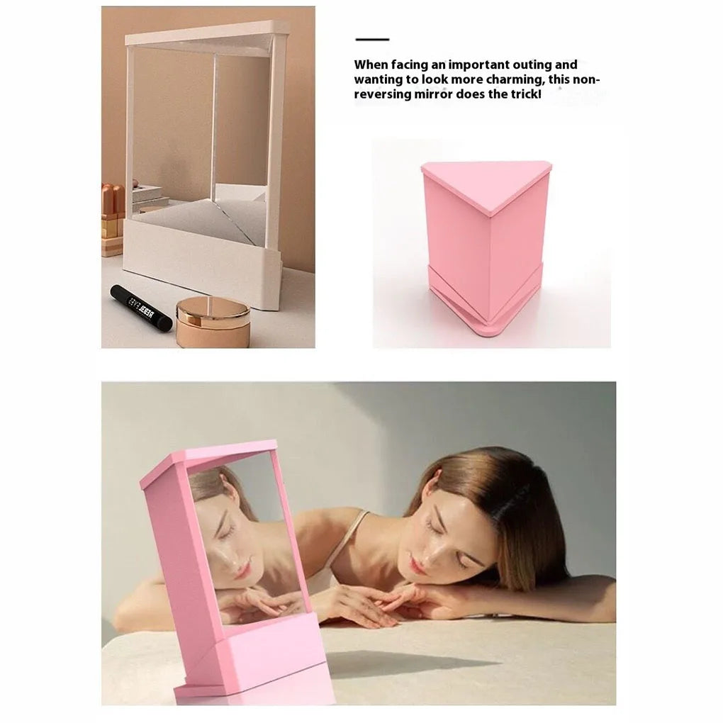 Professional True Mirror Non Reversing Mirror Clear Inverted Mirror Cosmetic Mirror For Cosmetic Makeup Vanity Table Bedroom