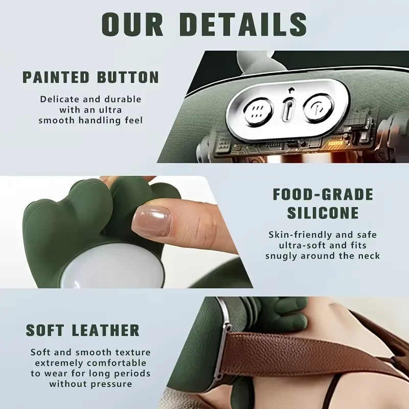 4D Bionic Finger Neck Shoulder Massager Wireless Neck Cervical Trapezius Kneading Massage Shawl Brushless Motor Neck masajeador