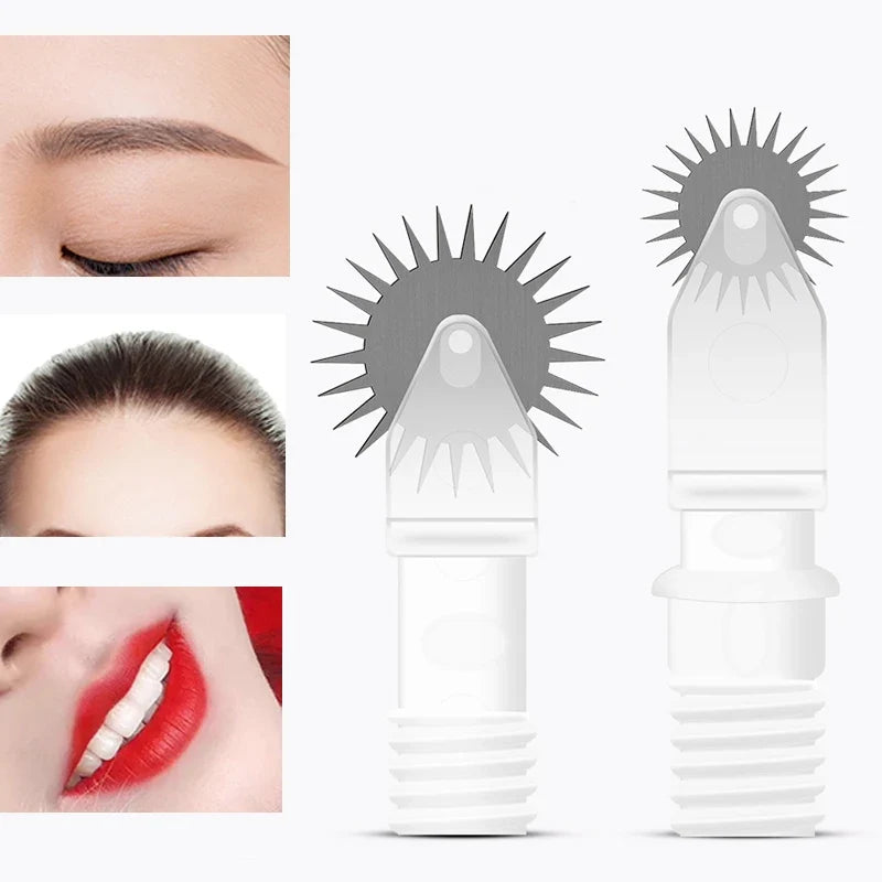 10pcs Microblading Needles PMU Tattoo Roller Needles Permanent Makeup Blade 7mm 10mm Manual Eyebrow Pen Blades Supplies