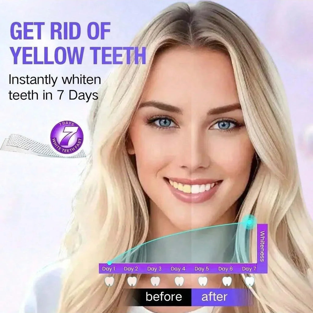 [ 5D ] Effective Teeth Whitening Strips Whitener Strips Teeth Whitener Helps Remove Yellow Teeth And Stains Teeth Stain Remover