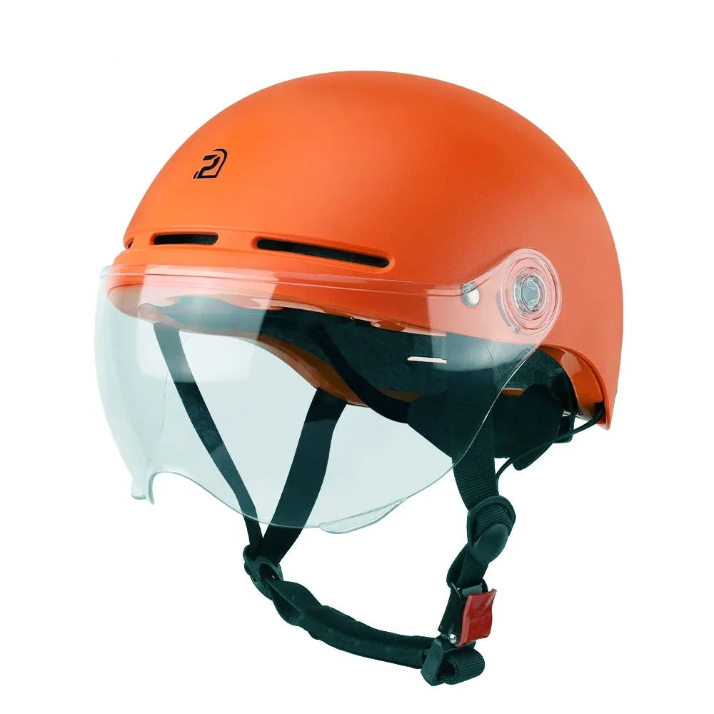 Cycling Helmet with Integrated Goggles and Ear Protection