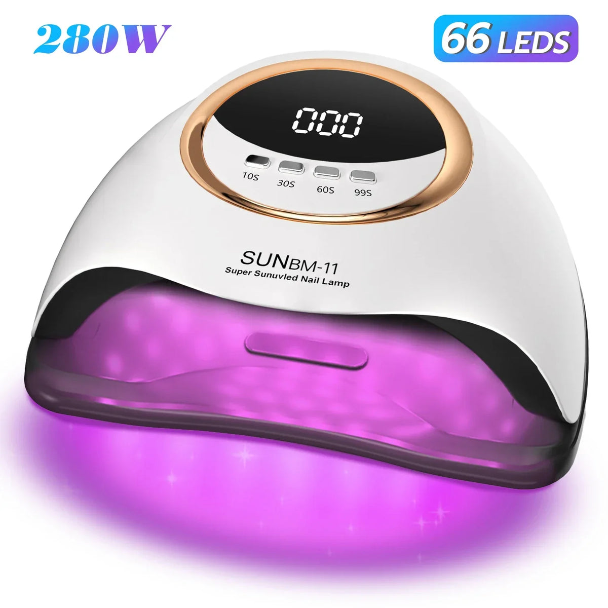 DianaBeauty UV LED Nail Lamp 66 LEDs 280W Nail Dryer for Gel Polish Curing with Automatic Sensor 4 Timer Setting Nail Art Tools