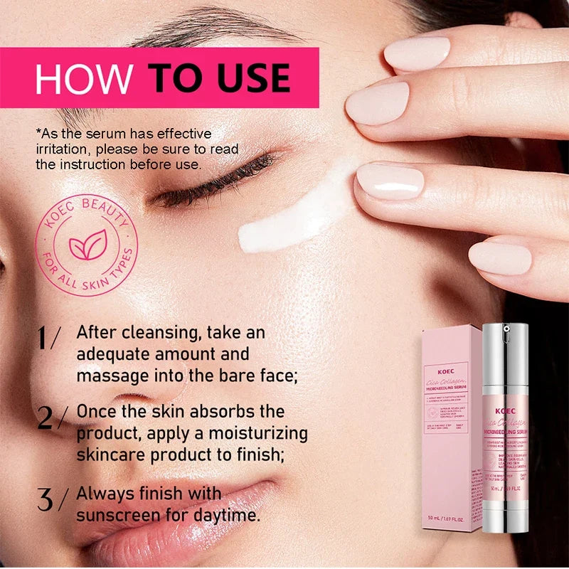 Spicule Microneedling Serum,Pore Exfoliation,Centella Asiatica Propolis Aloe Extract Moisturizing Booster,Korean Glass Skin Care