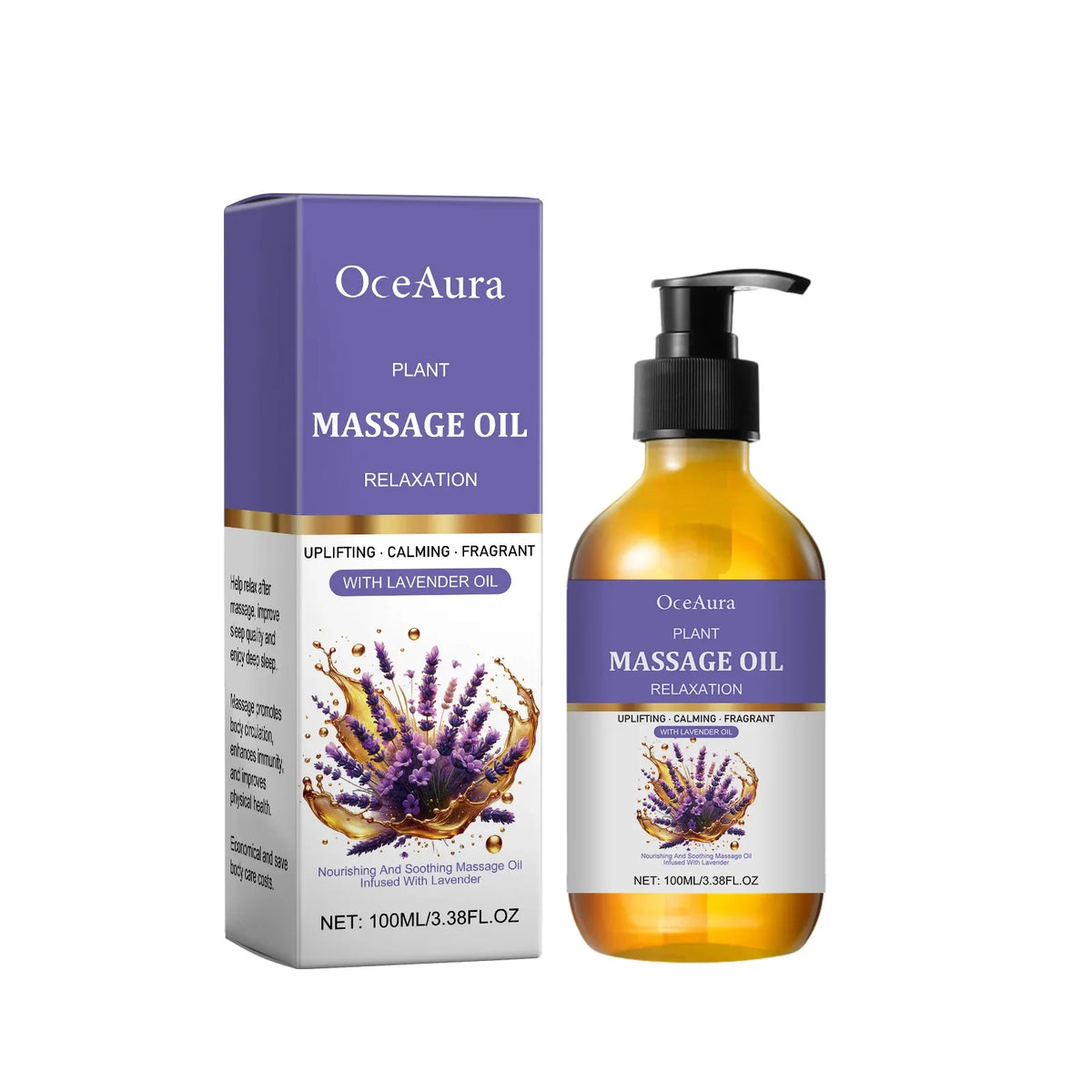 Lavender Relaxing Massage Oil Moisturizing Body Skin Smoothing Soft Stress Relief Muscle Sore Help Sleep Gua Sha Fragrance Oil