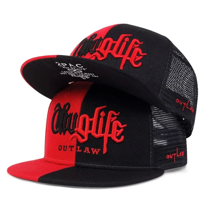 Thug Life Embroidery Snapback Baseball Cap for Streetwear Style