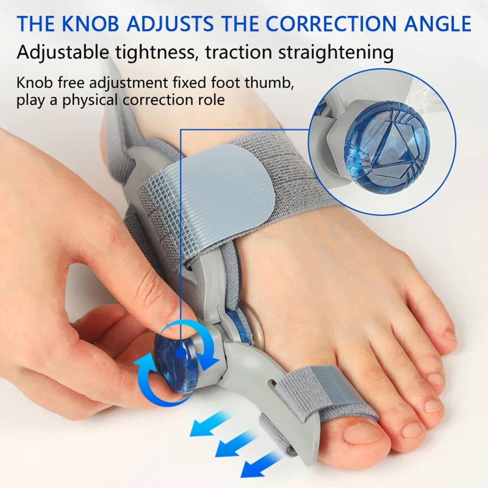 1/2 PCS Bunion Corrector Foot Hallux Valgus Braces Rotatable Toe Separator Straightener Adjustable Finger Toe Corrector