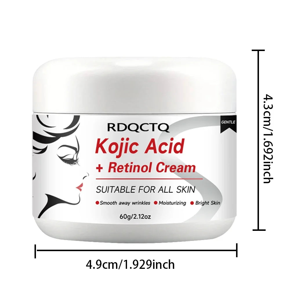 Kojic Acid & Retinol Face Cream: Gentle Hydration for Smooth, Radiant Skin – Daily Moisturizer for All Skin Types 30/60g