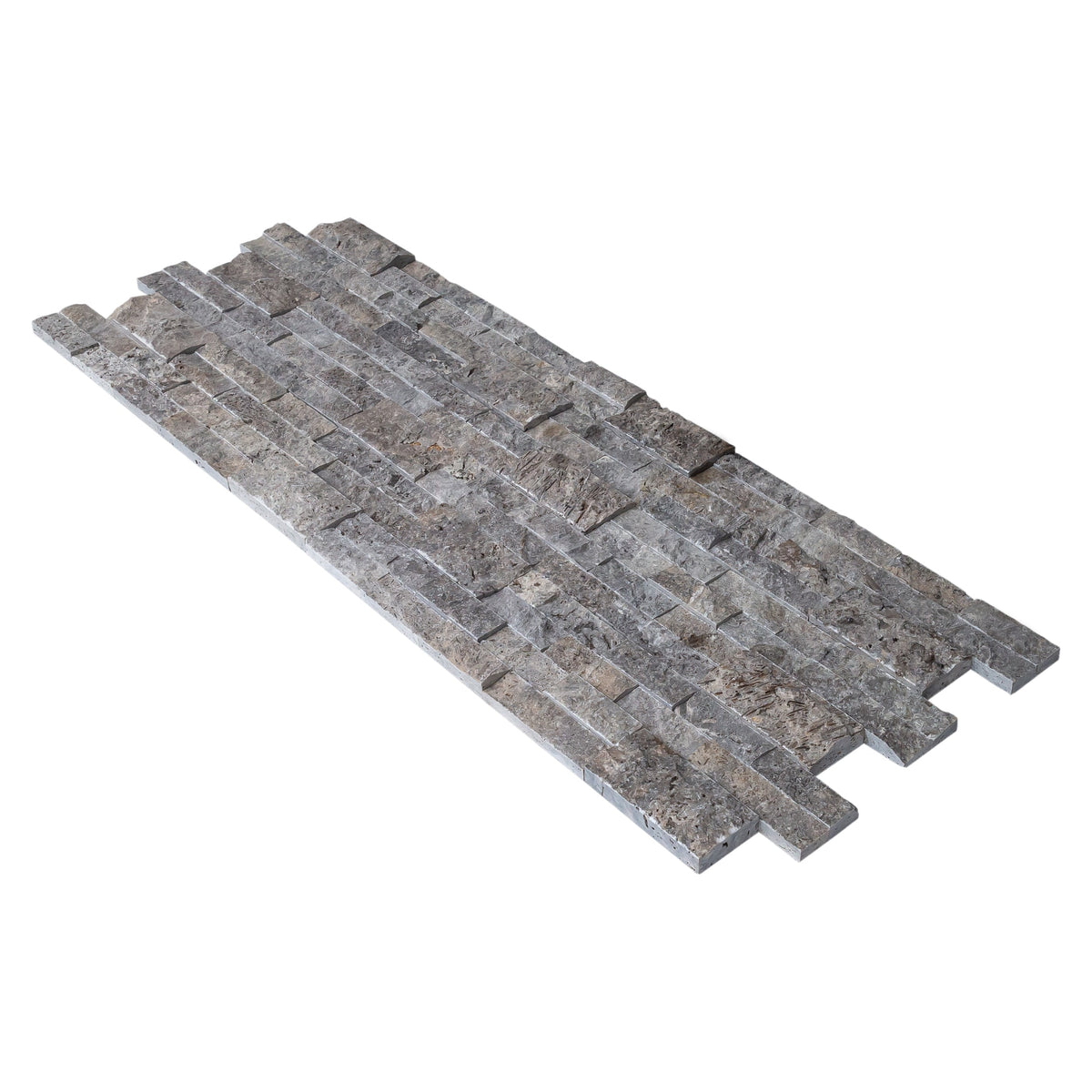 Silver Ledger 3D Panel 6"x24" Natural Travertine Wall Tile - Full Truckload