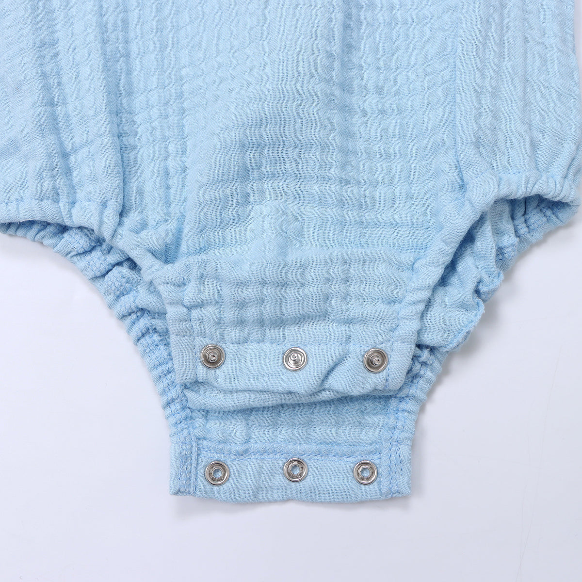 HeyPeacock Baby Romper, 100% Muslin Cotton, Boy (Blue)