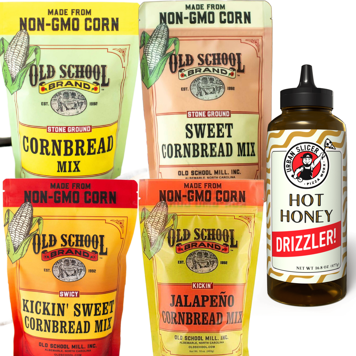 Southern Cornbread Sampler with Hot Honey Drizzler