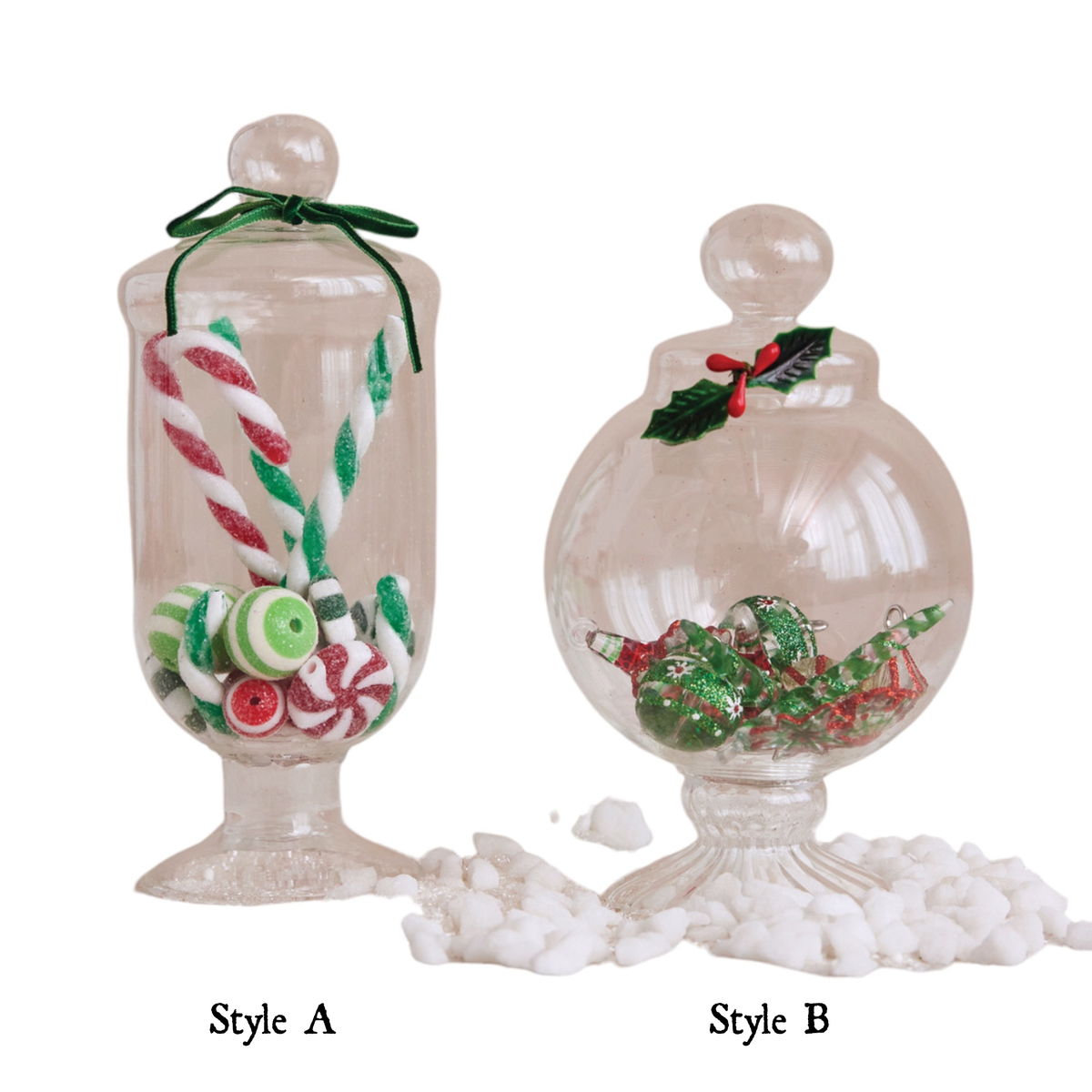 Glass Apothecary Candy Jar Decor with Faux Candy