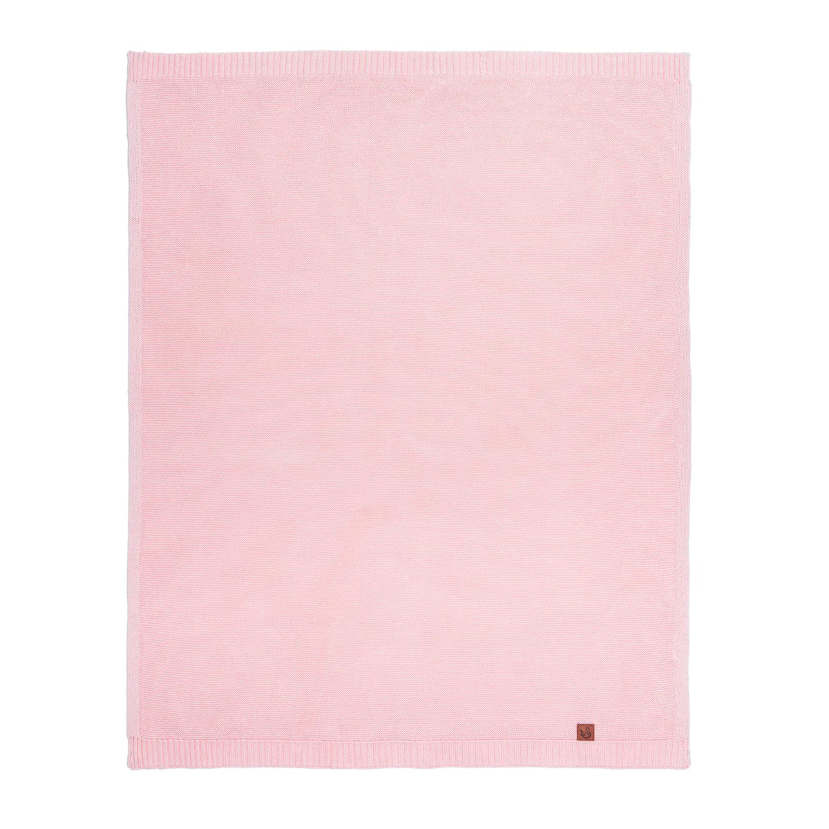Classic Knit Cotton Baby Blanket in Pink
