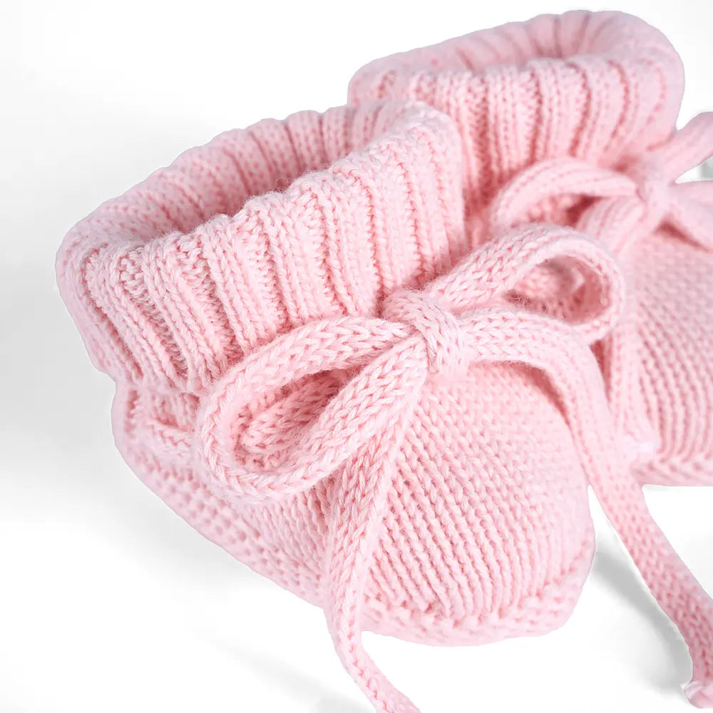 Knitted Booties in Pink