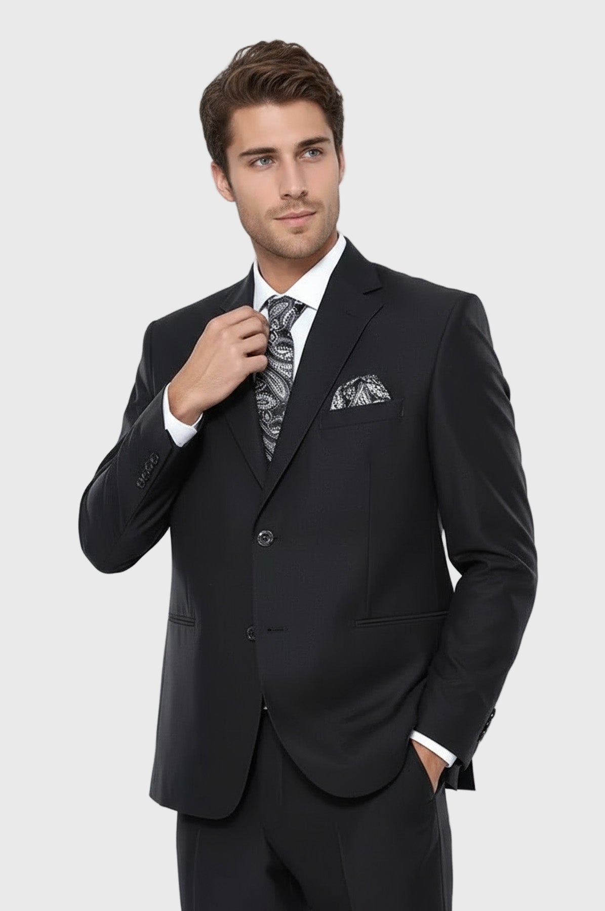 Black 4 Drop Regular Suit | Wessi