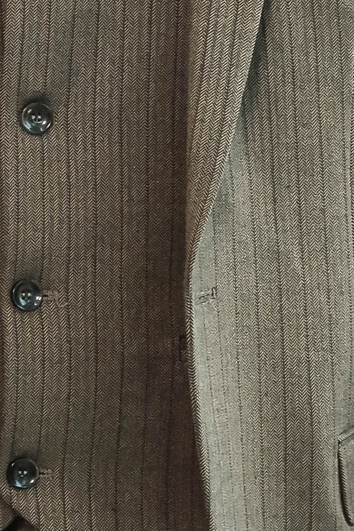 Striped Slim Fit Brown Men Suit - Wessi
