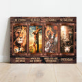 Be Strong, Be Brave, Be Humble, Be Awesome Canvas - Dynamic Christian Wall Art, Jesus Decor