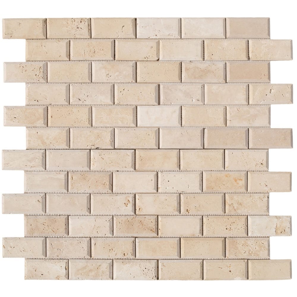Tuscany Ivory Light Travertine Honed Mosaic Floor and Wall Tile - Livfloors Collection