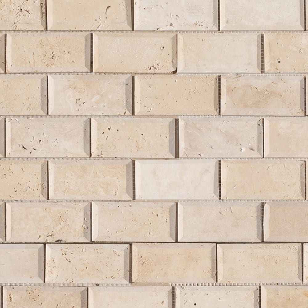 Tuscany Ivory Light Travertine Honed Mosaic Floor and Wall Tile - Livfloors Collection