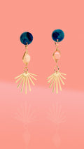 Celestial Midnight Bloom Three Tier Dangles