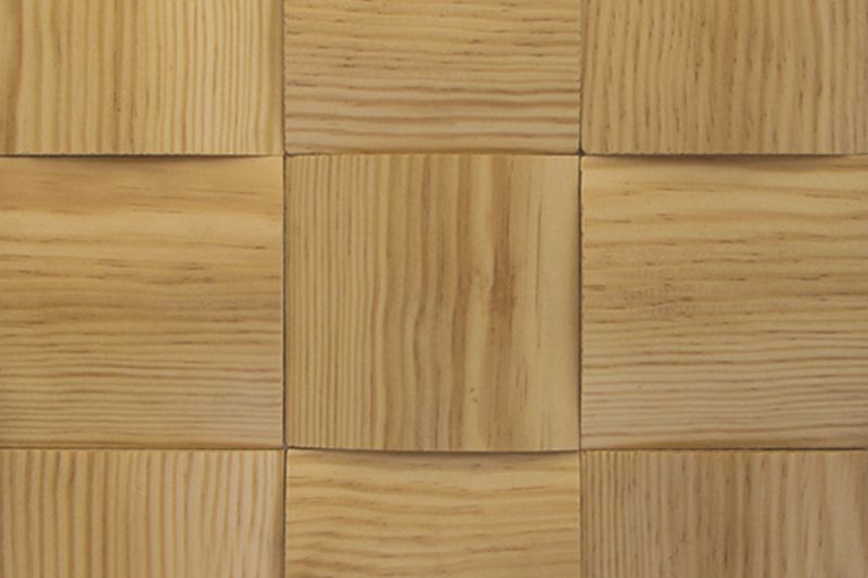 US Pine Big Straw Mesh-mounted Wood Mosaic Wall Tile - Livfloors Collection