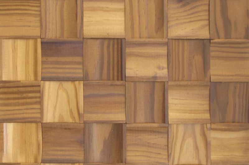 US Pine Prolate Thermowood Mesh-mounted Mosaic Wall Tile - Livfloors Collection