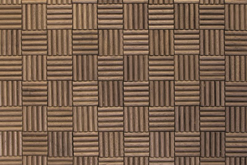 US Walnut Madlen Mesh-mounted Wood Mosaic Wall Tile - Livfloors Collection