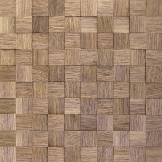 US Walnut Natural Mesh-mounted Wood Mosaic Wall Tile - Livfloors Collection