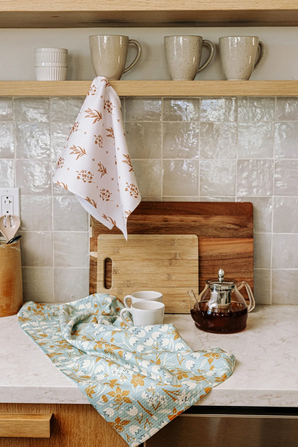 Jingle Bells Geometry Tea Towel