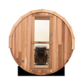 Blisspod | Prague | Canadian Red Cedar Outdoor Steam Barell Sauna | Full Glass Back