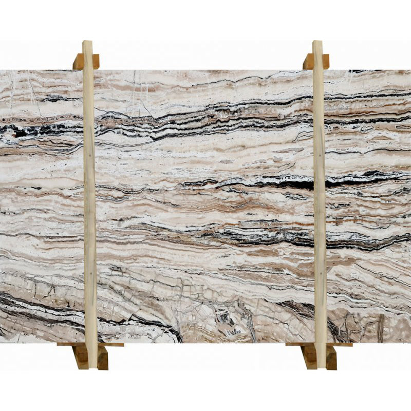 Valencia Traonyx Bookmatching Travertine Slabs Filled and Polished - Full Truckload
