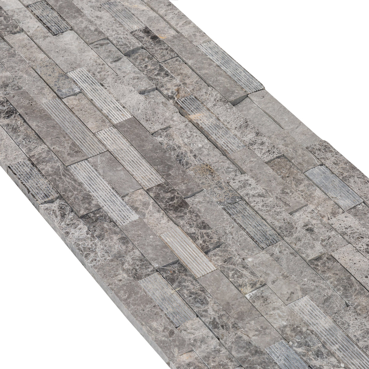 Ventana Gray Ledger Multi-surface 3D Panel 6"x24" Marble Wall Tile - Full Truckload