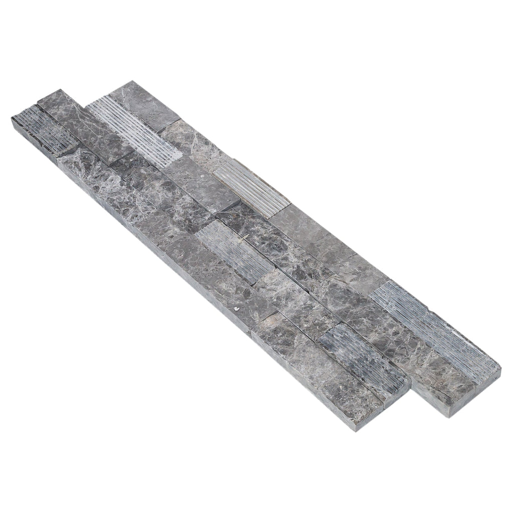 Ventana Gray Ledger Multi-surface 3D Panel 6"x24" Marble Wall Tile - Full Truckload