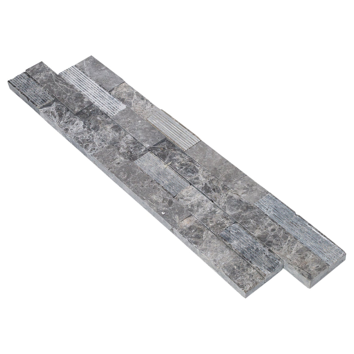 Ventana Gray Ledger Multi-surface 3D Panel 6"x24" Marble Wall Tile - Full Truckload