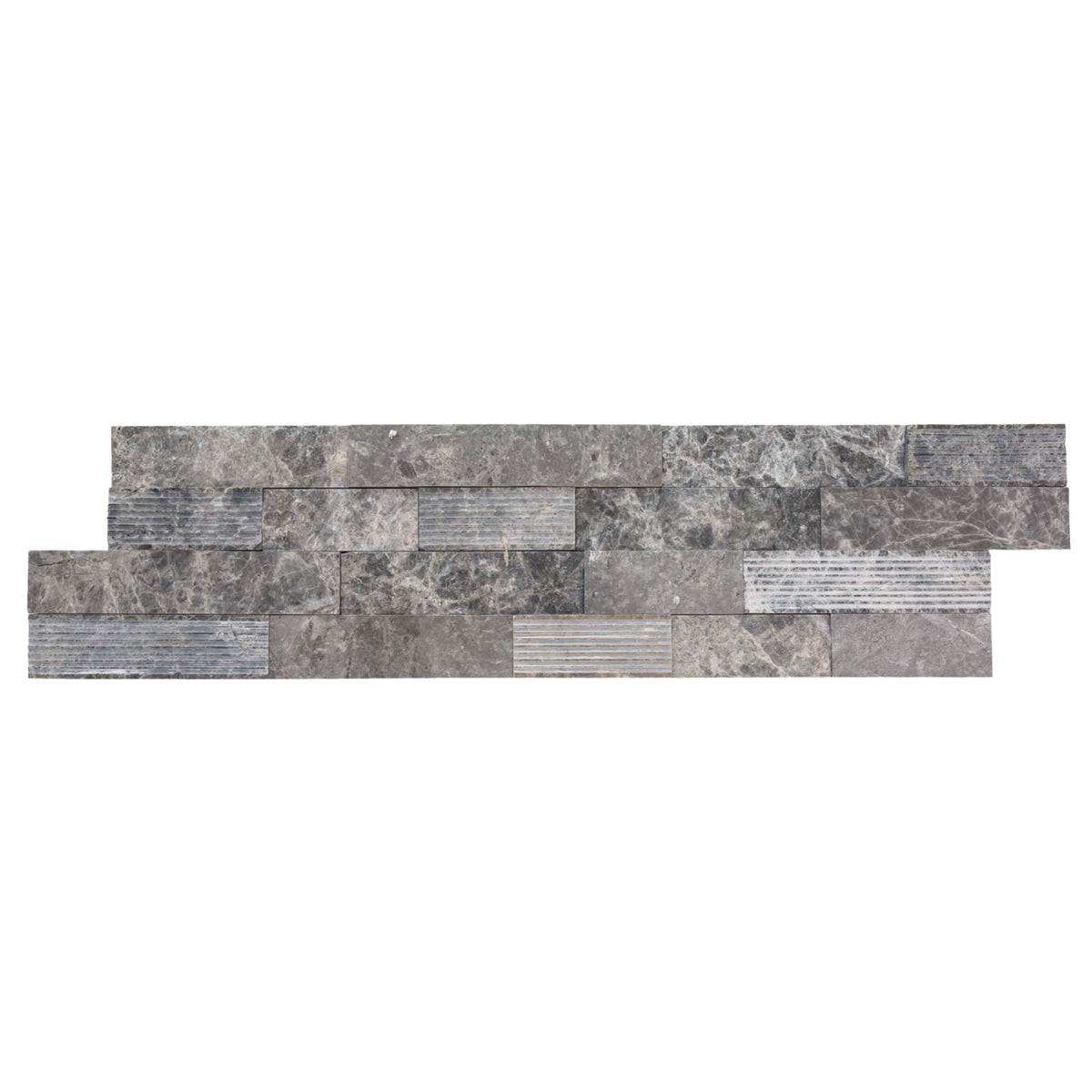 Ventana Gray Ledger Multi-surface 3D Panel 6"x24" Marble Wall Tile - Full Truckload