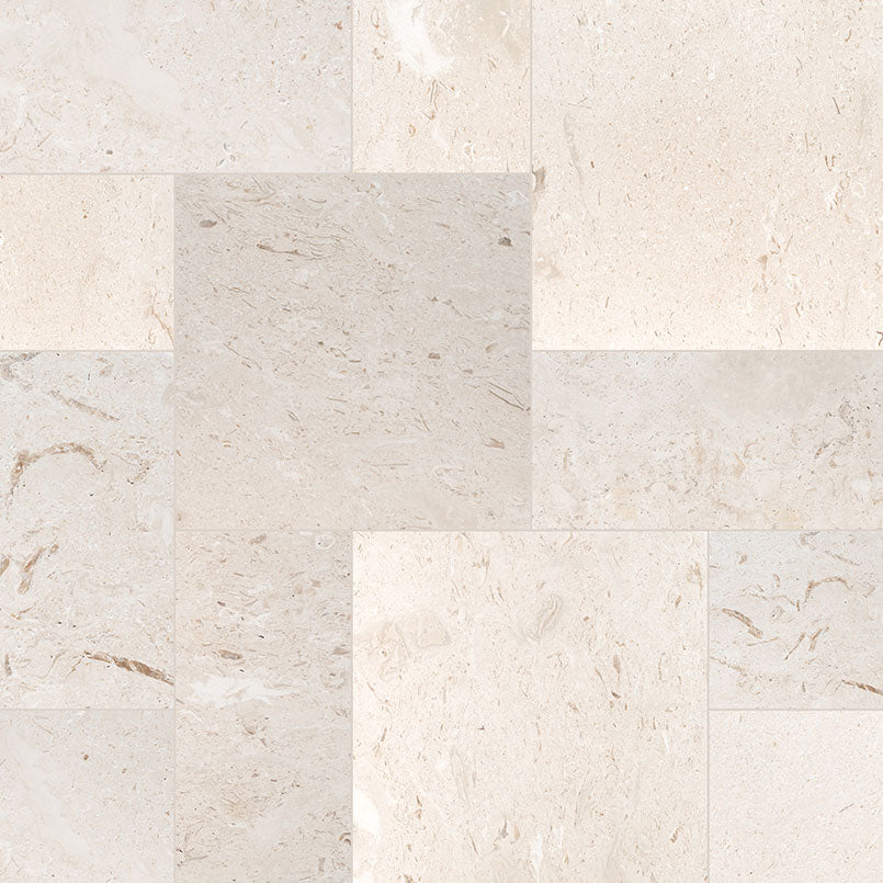 Mayra White Limestone Antique Pattern Tumbled - Full Truckload