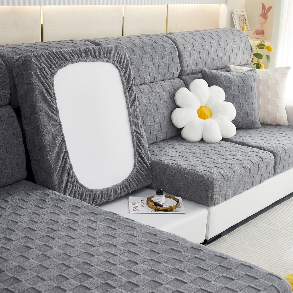 Stretchable Cotton Velvet Sofa Cover Furniture Covers for Pets Slipcovers and Couch Cushion Covers