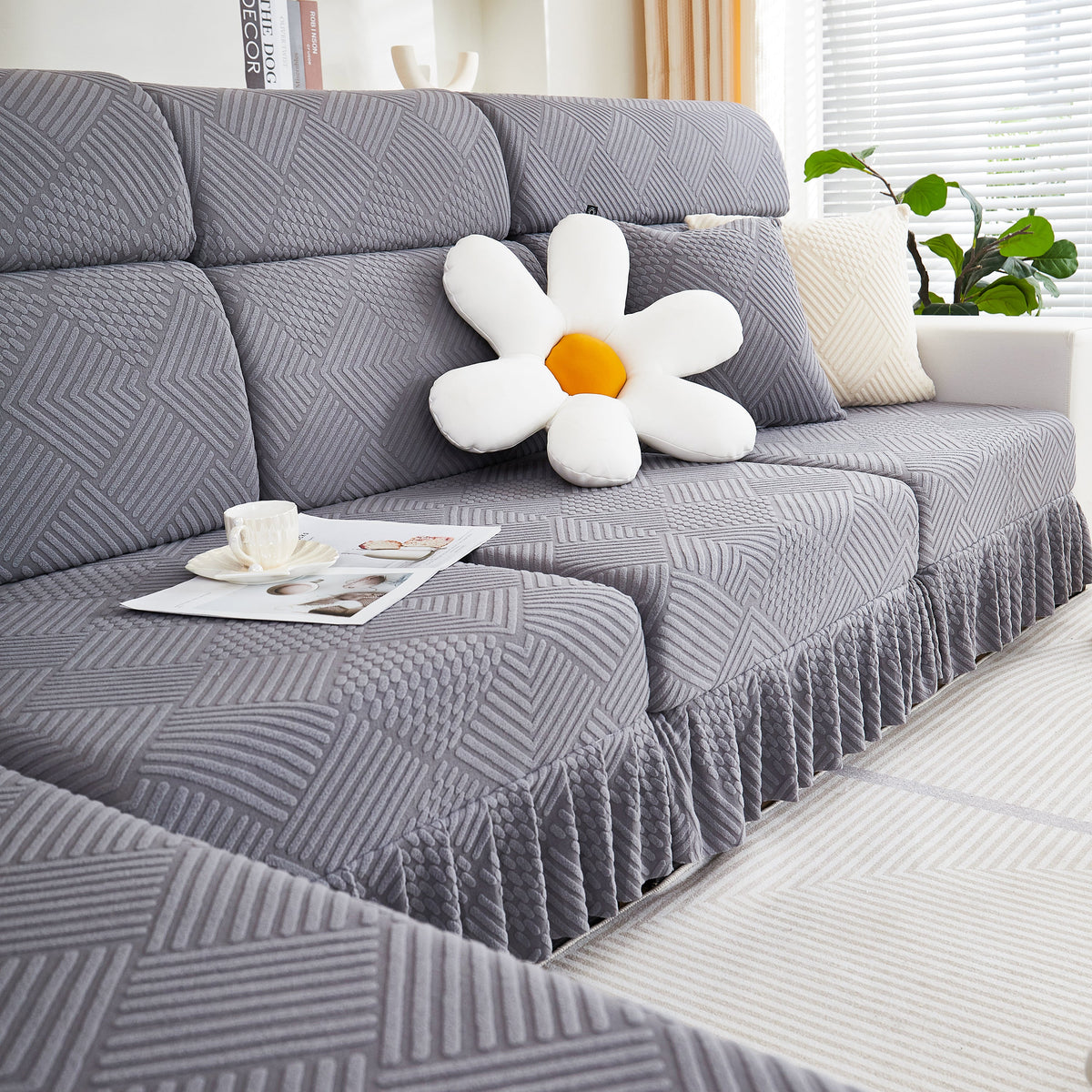 Stretch Sofa Covers for Couch Seats and Cushions, Suitable for 1/2/3/4/L Seater Sofas and Couches