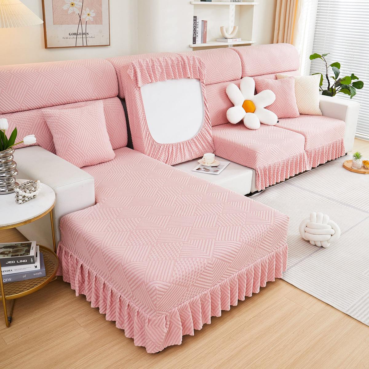 Stretch Sofa Covers for Couch Seats and Cushions, Suitable for 1/2/3/4/L Seater Sofas and Couches