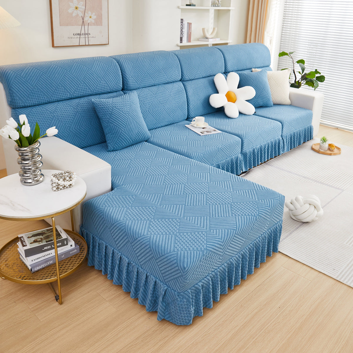 Stretch Sofa Covers for Couch Seats and Cushions, Suitable for 1/2/3/4/L Seater Sofas and Couches