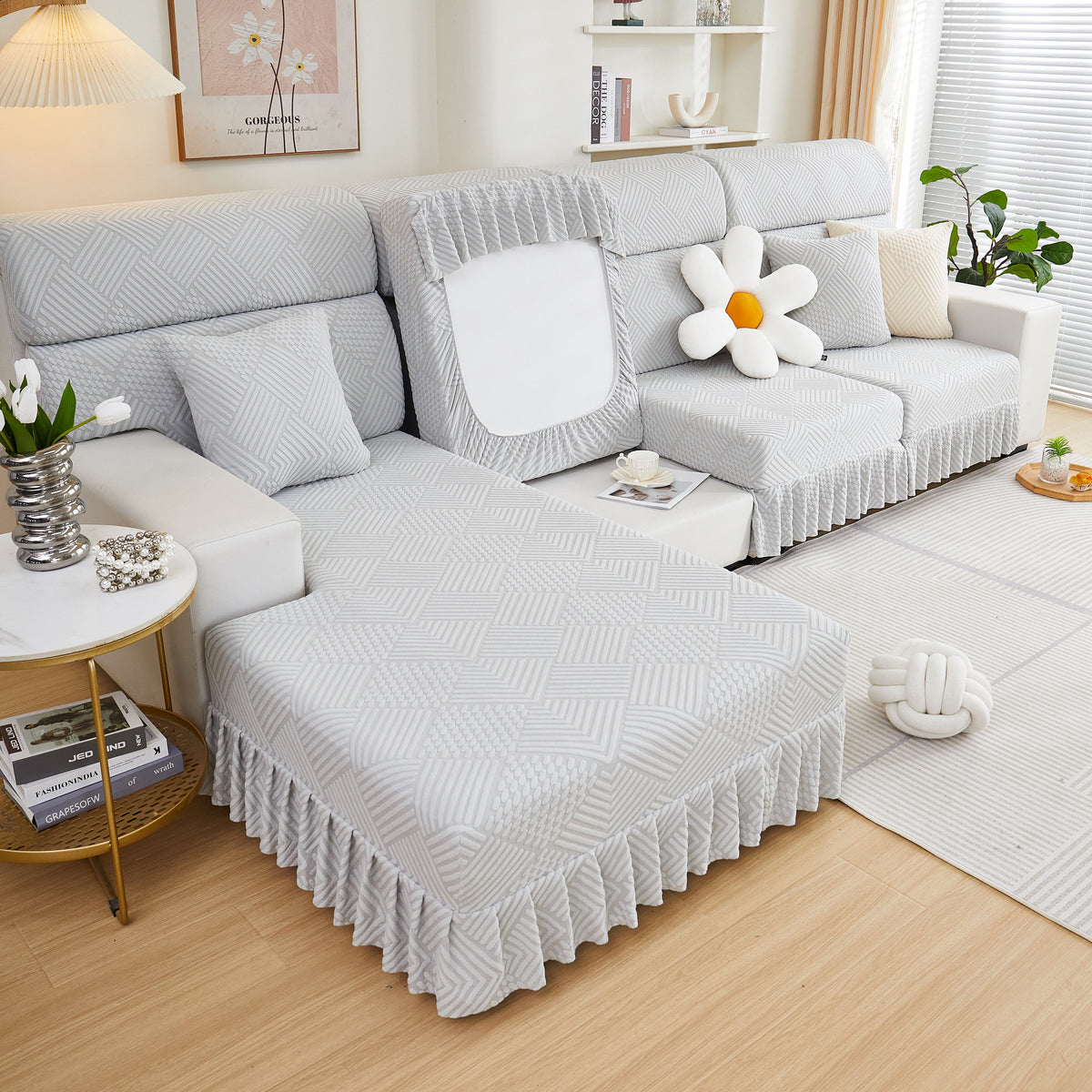 Stretch Sofa Covers for Couch Seats and Cushions, Suitable for 1/2/3/4/L Seater Sofas and Couches
