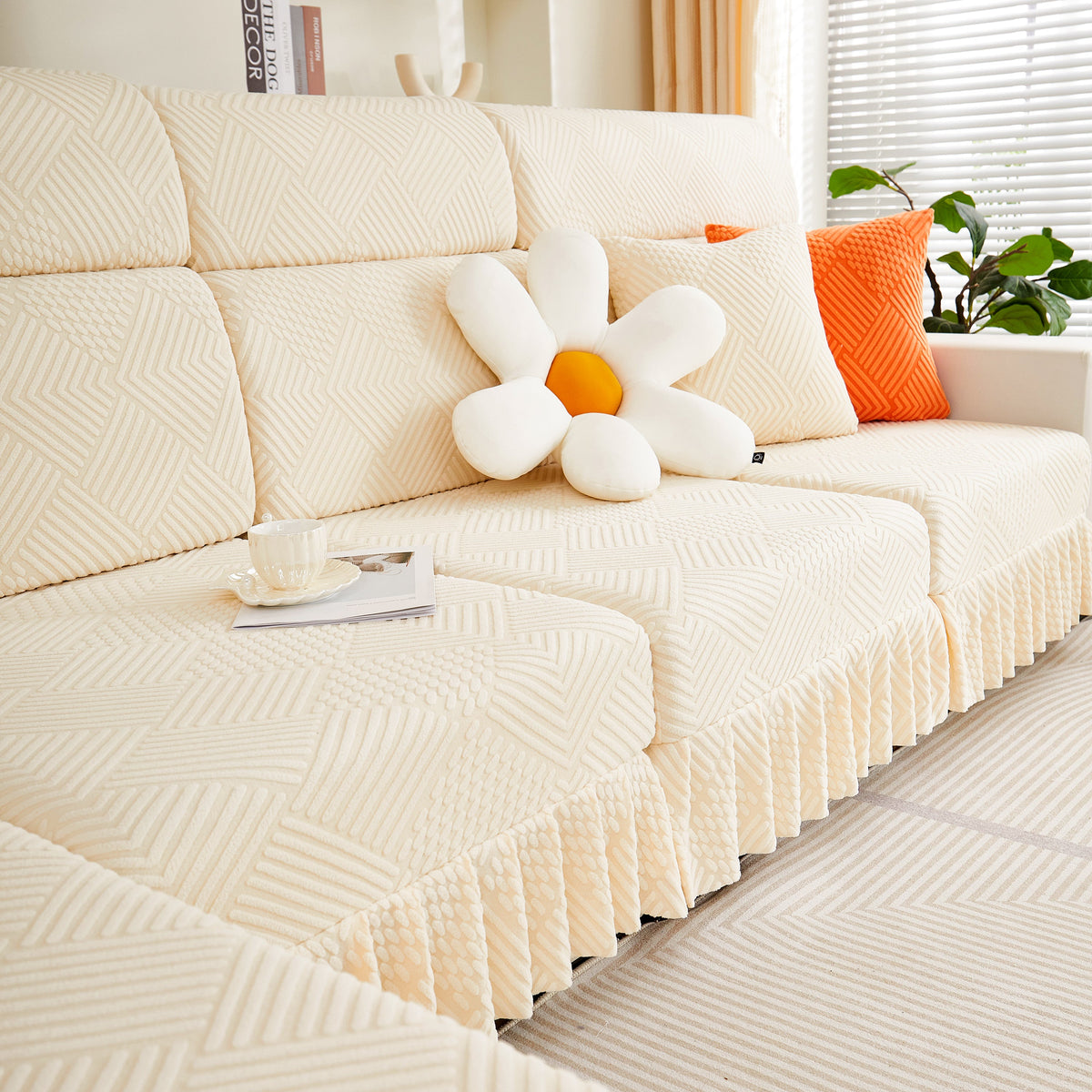 Stretch Sofa Covers for Couch Seats and Cushions, Suitable for 1/2/3/4/L Seater Sofas and Couches