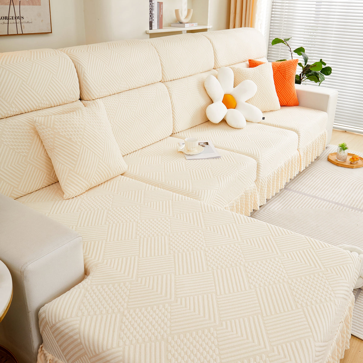 Stretch Sofa Covers for Couch Seats and Cushions, Suitable for 1/2/3/4/L Seater Sofas and Couches