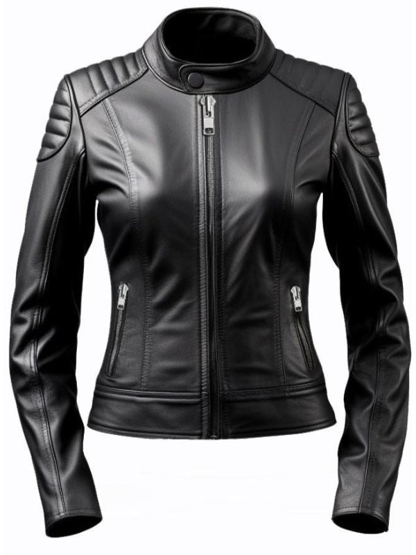 Women Ava Stylish Black Leather Jacket