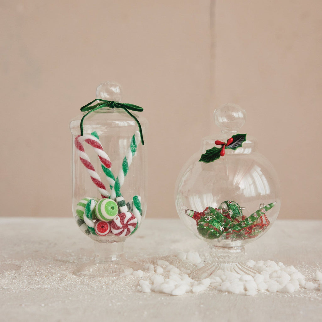 Glass Apothecary Candy Jar Decor with Faux Candy
