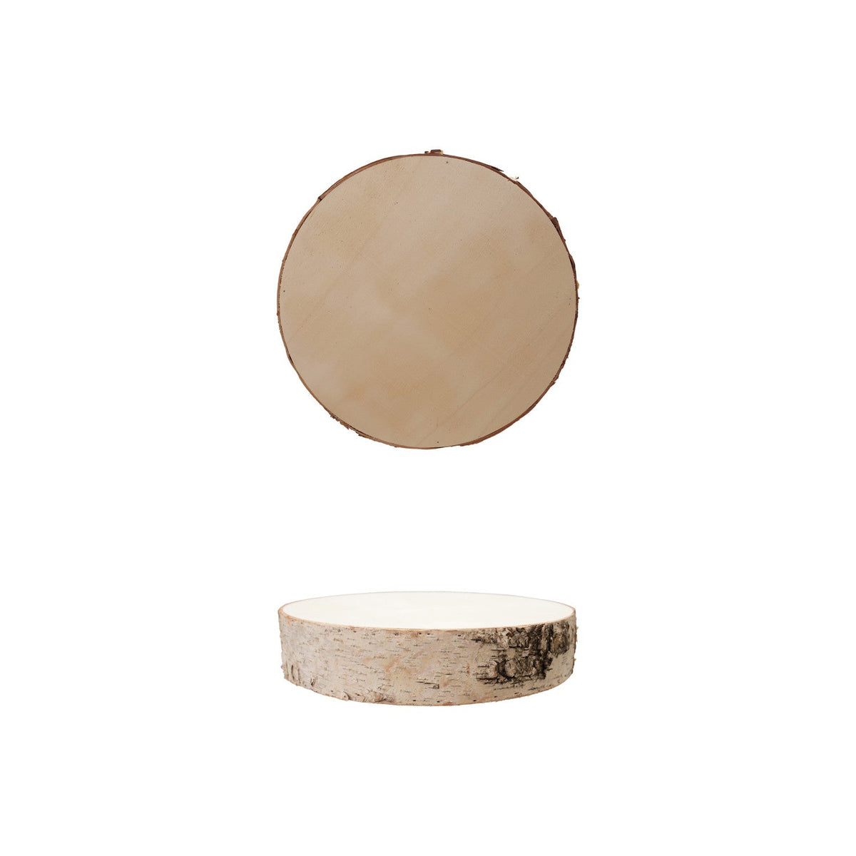 Natural Birch Wood Slice Display Risers