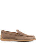 TOD'S Suede Loafers with Rubber Sole for Men